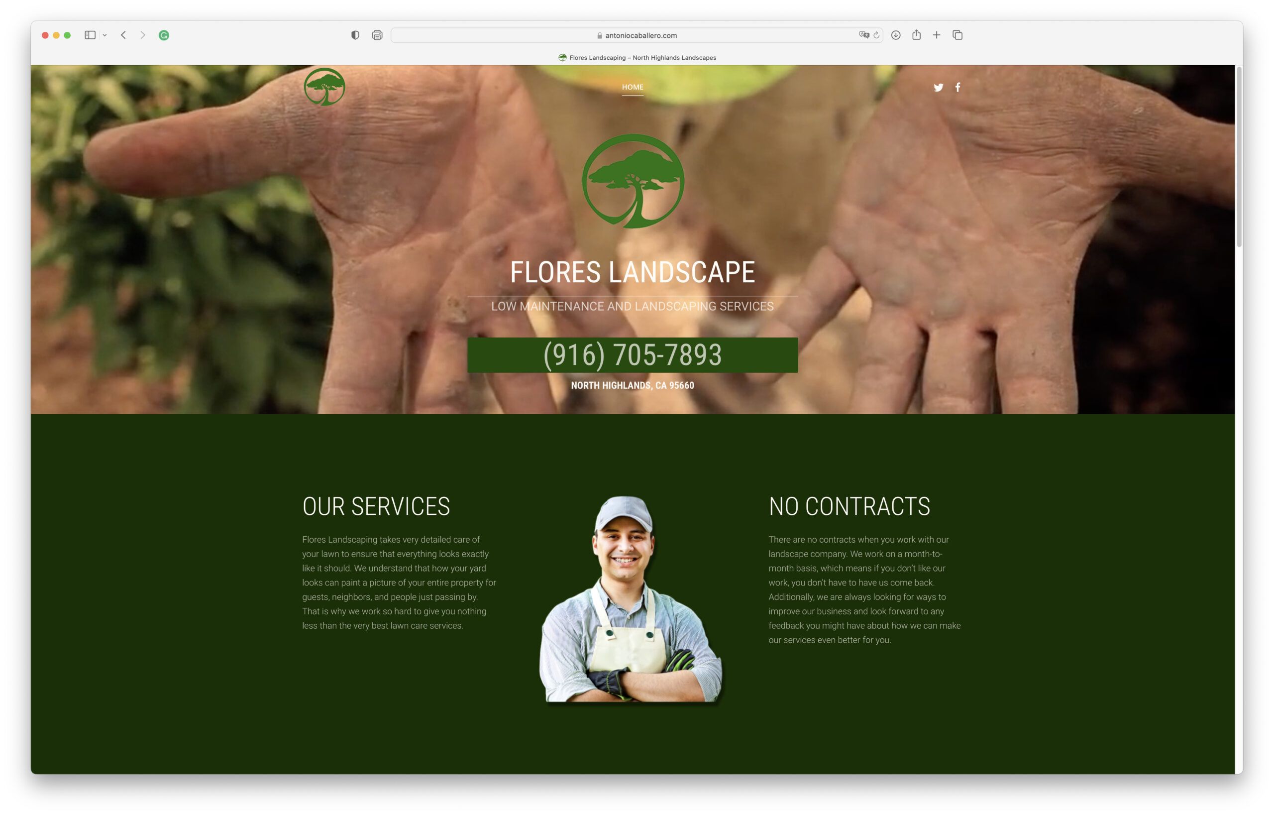 FLORES LANDSCAPING Landing page